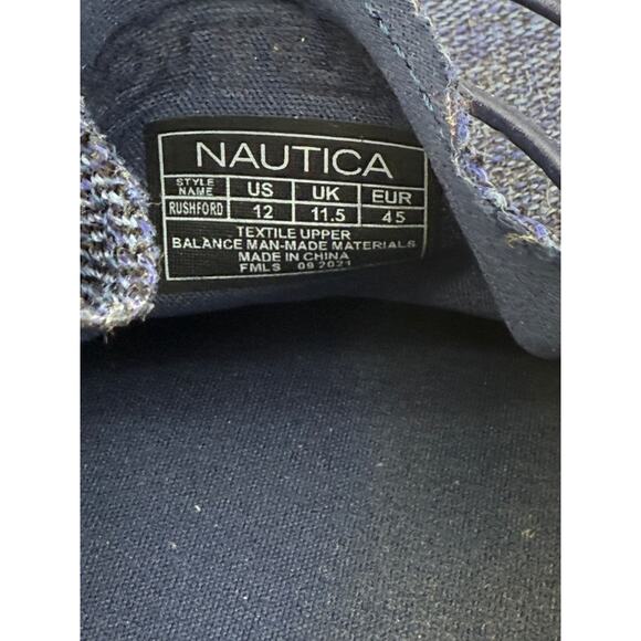 Mens Nautica Rushford Navy Blue Lightweight Textured Loafers Shoes Size 12